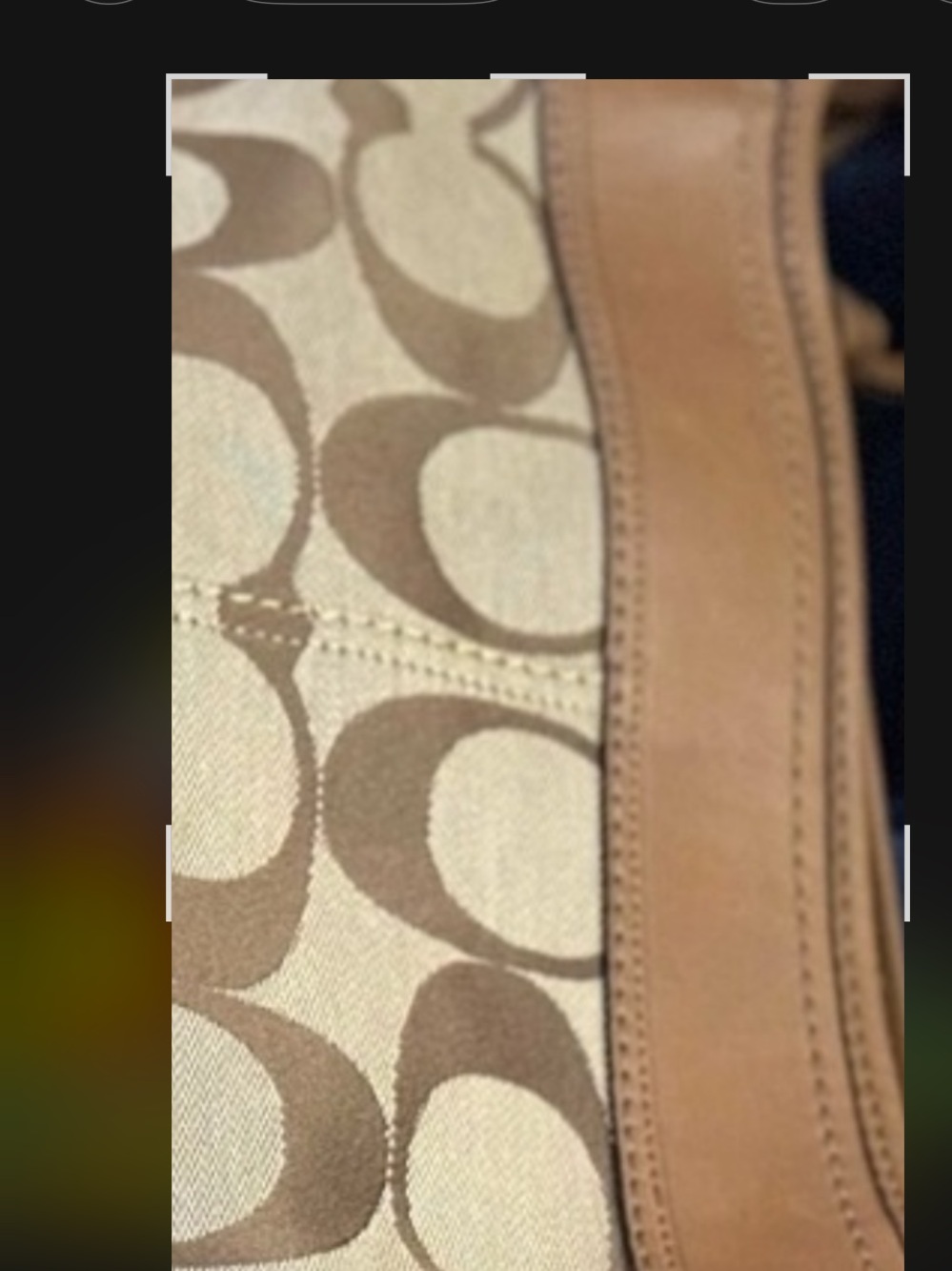 Coach Tan and Khaki Signature Canvas Shoulder Bag